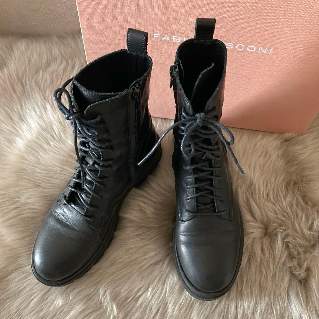 ファビオルスコーニ＊トラックソール レースアップ 編み上げサイド