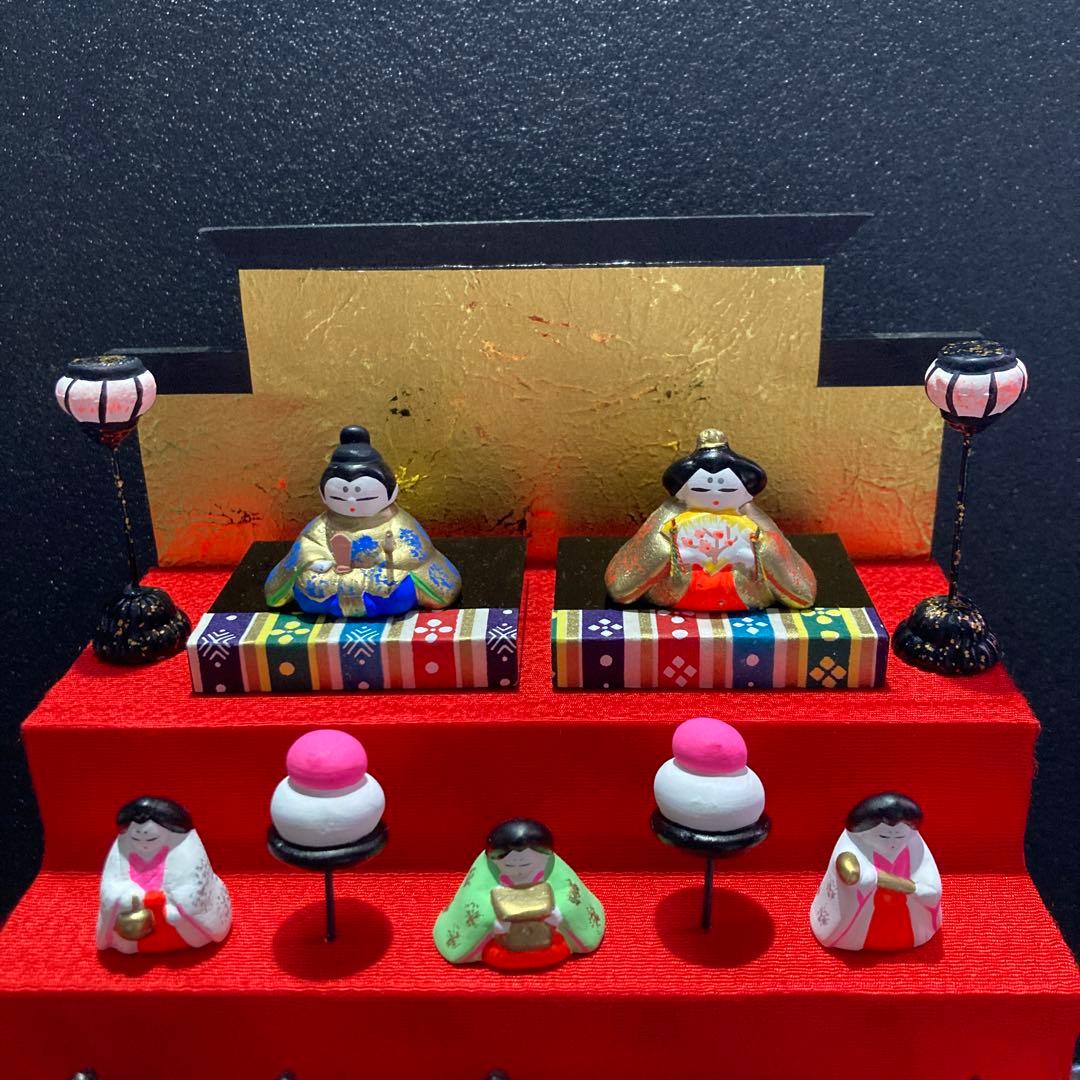 雛人形 龍虎作 豆雛段飾り オマケ付き - メルカリ