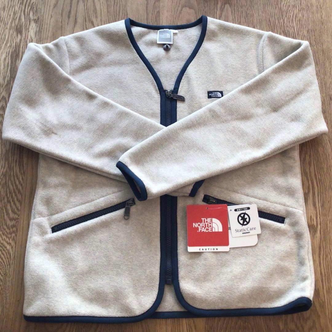 新品 ノースフェイス フリース アルマディラカーディガン オートミール
