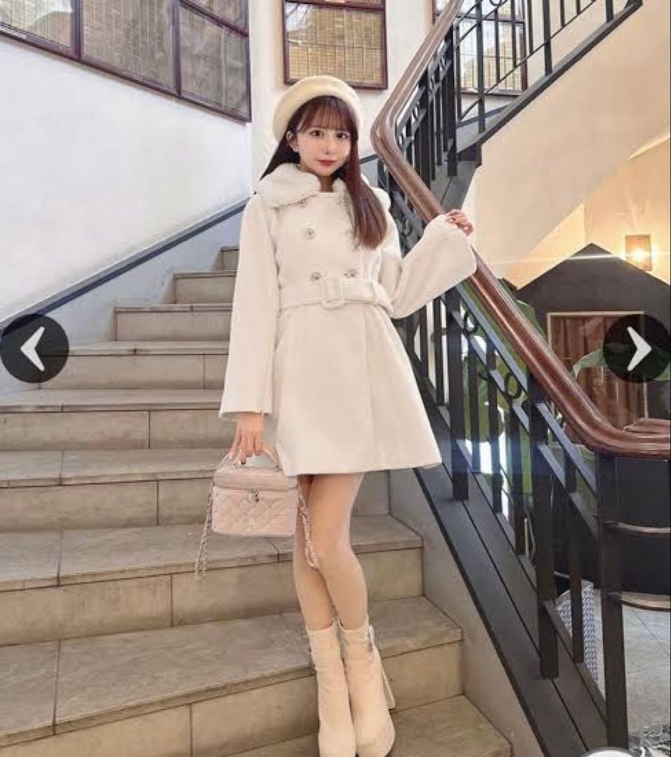 ミシェルマカロン ケープファーコート - メルカリ