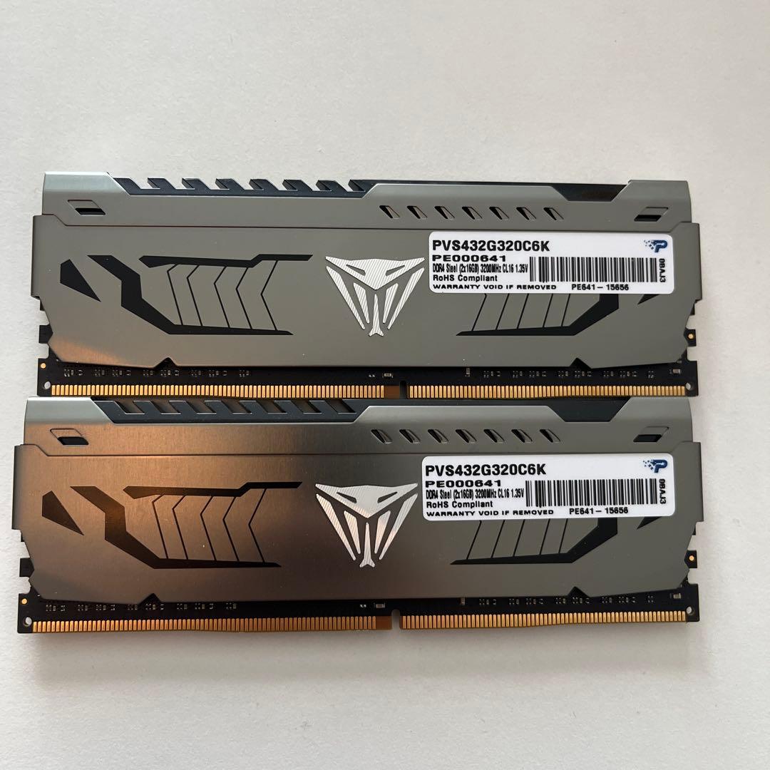 メモリー Patriot Viper Steel DDR4 3200MHz 32GB Patriot 32GB Viper Steel DDR4 3200 MHz UDIMM Memory