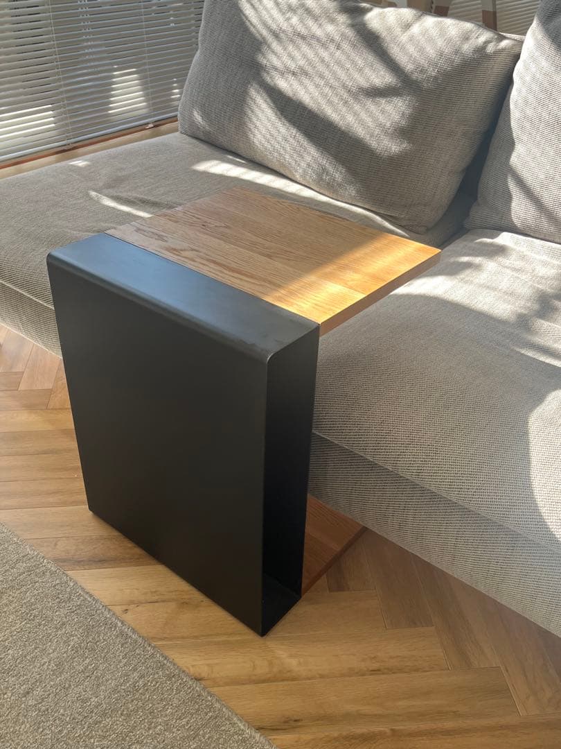 非売品・当選品】オーク無垢×スチールソファ差し込み式サイドテーブル