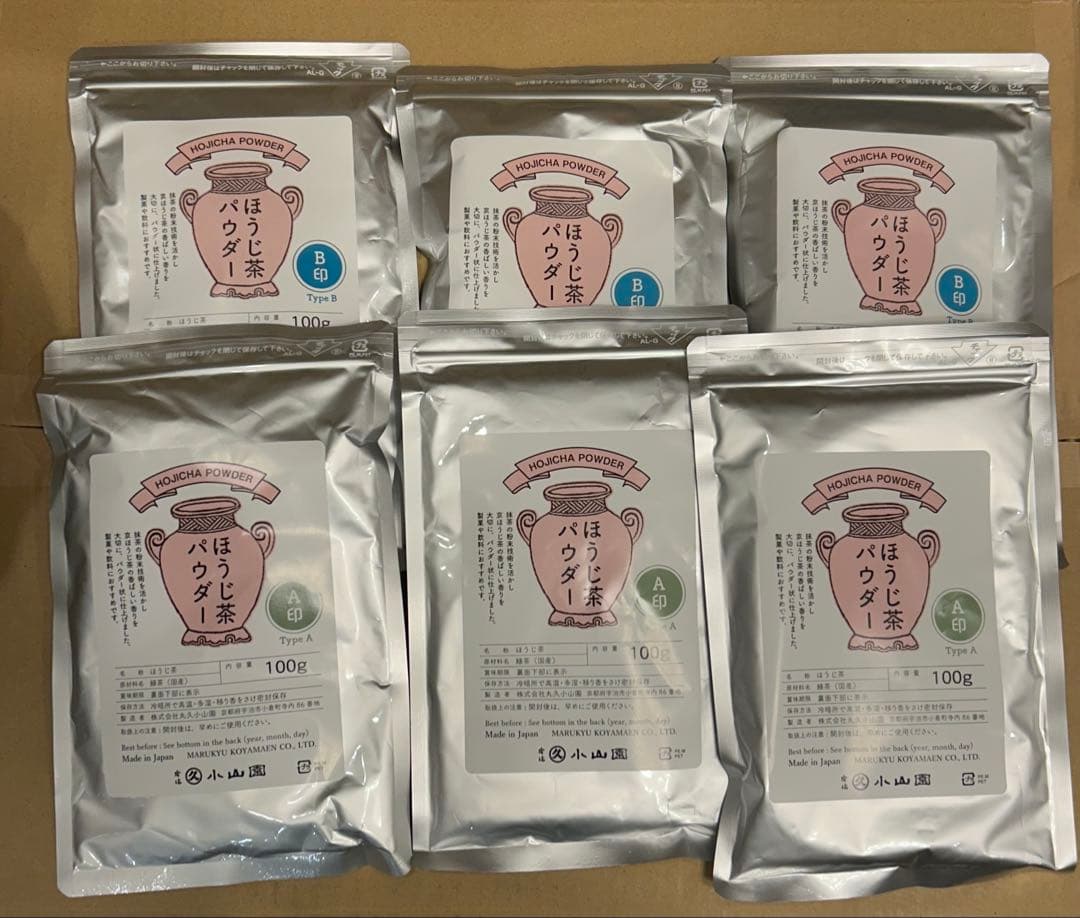 6袋セット】丸久小山園 ほうじ茶 A 100g 3袋＆ B 100g 3袋