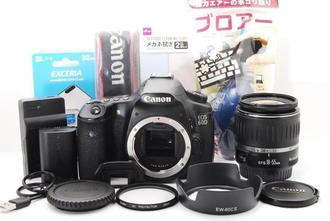 Canon EOS 60D 一眼レフカメラ スマホ転送 シングルレンズセット