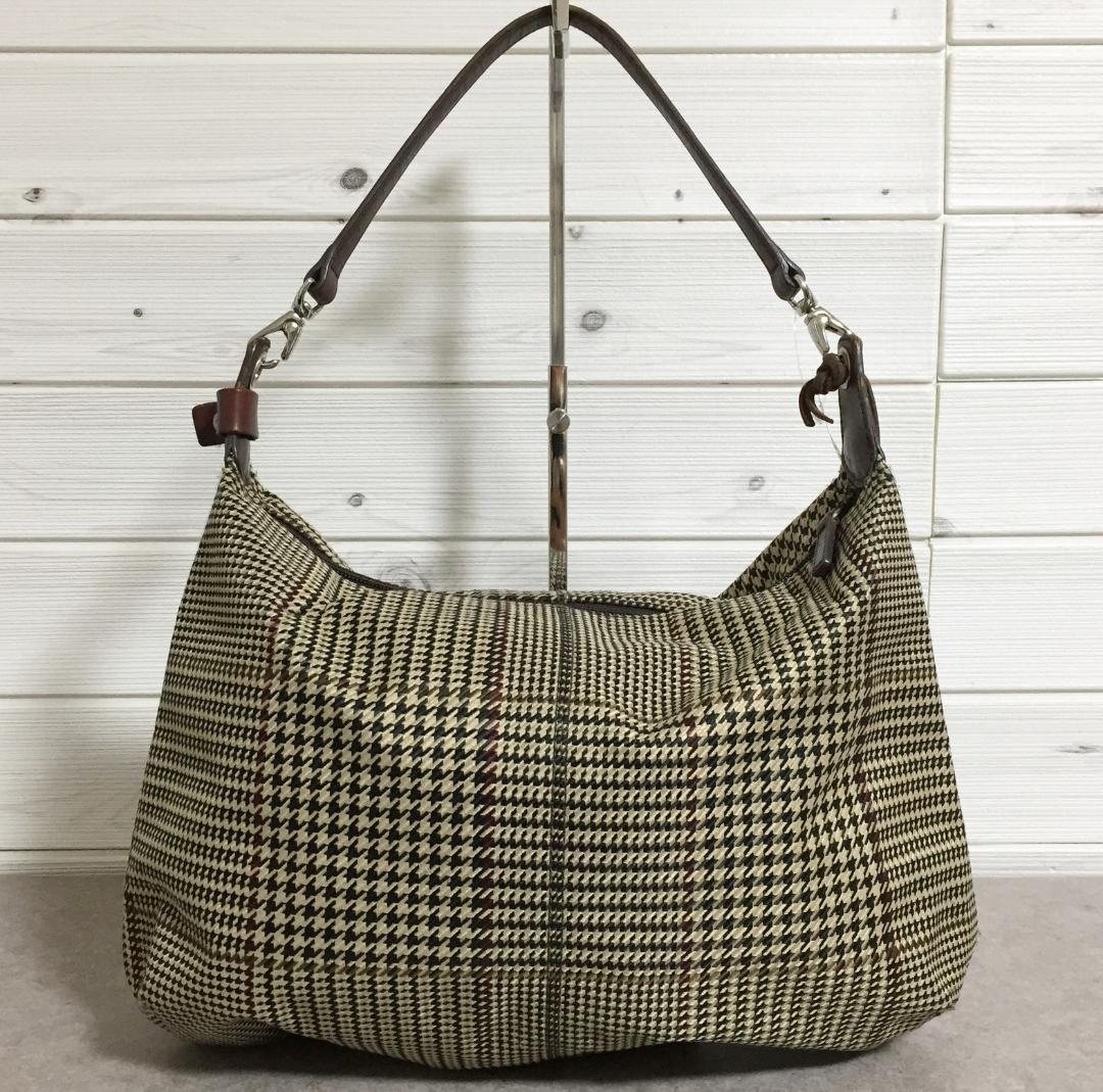 ☆No38714 -G ラルフローレン 千鳥柄 レザー PVC ハンド バッグ - メルカリ