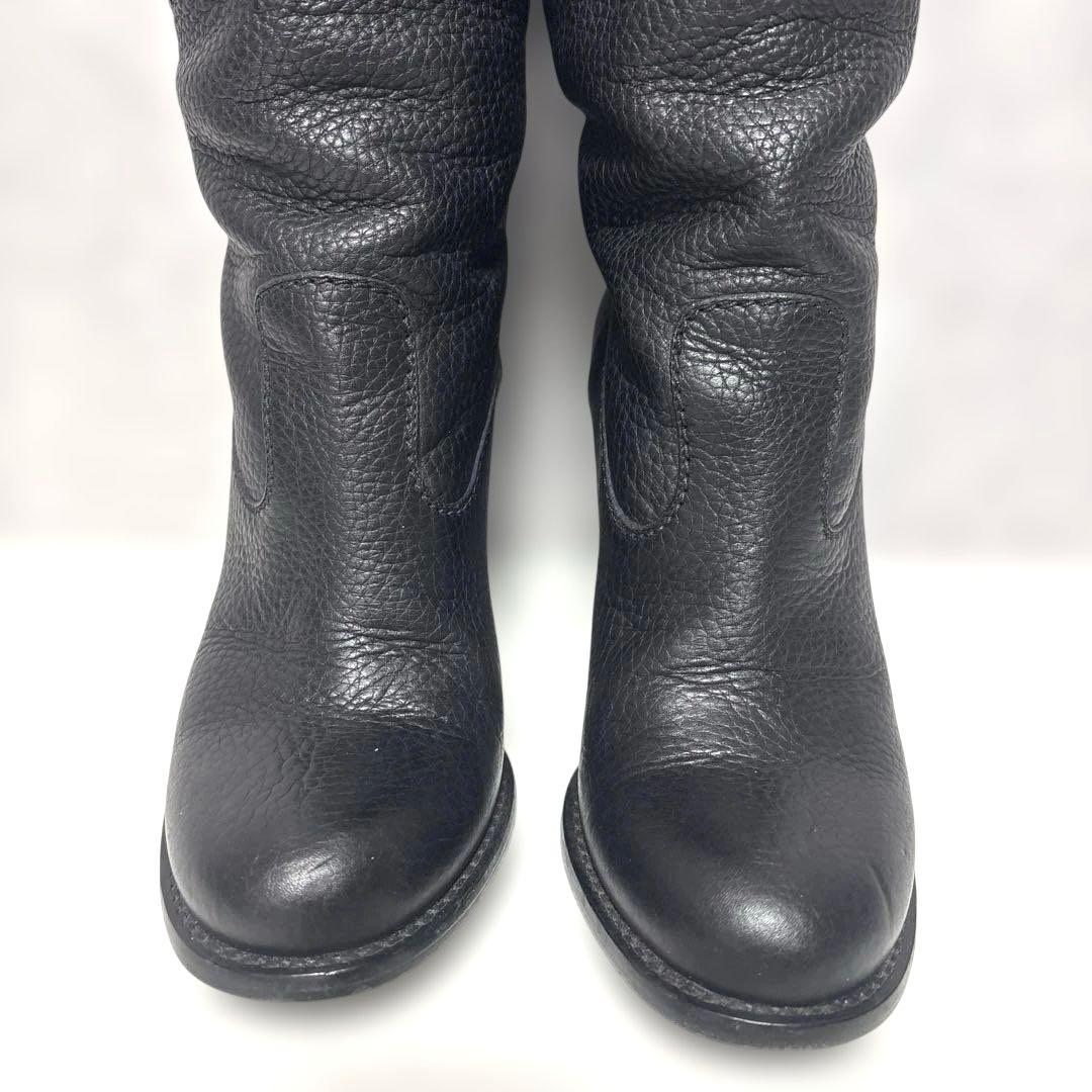 グッチ インターロッキング ロングブーツ 【36】チャンキーヒール