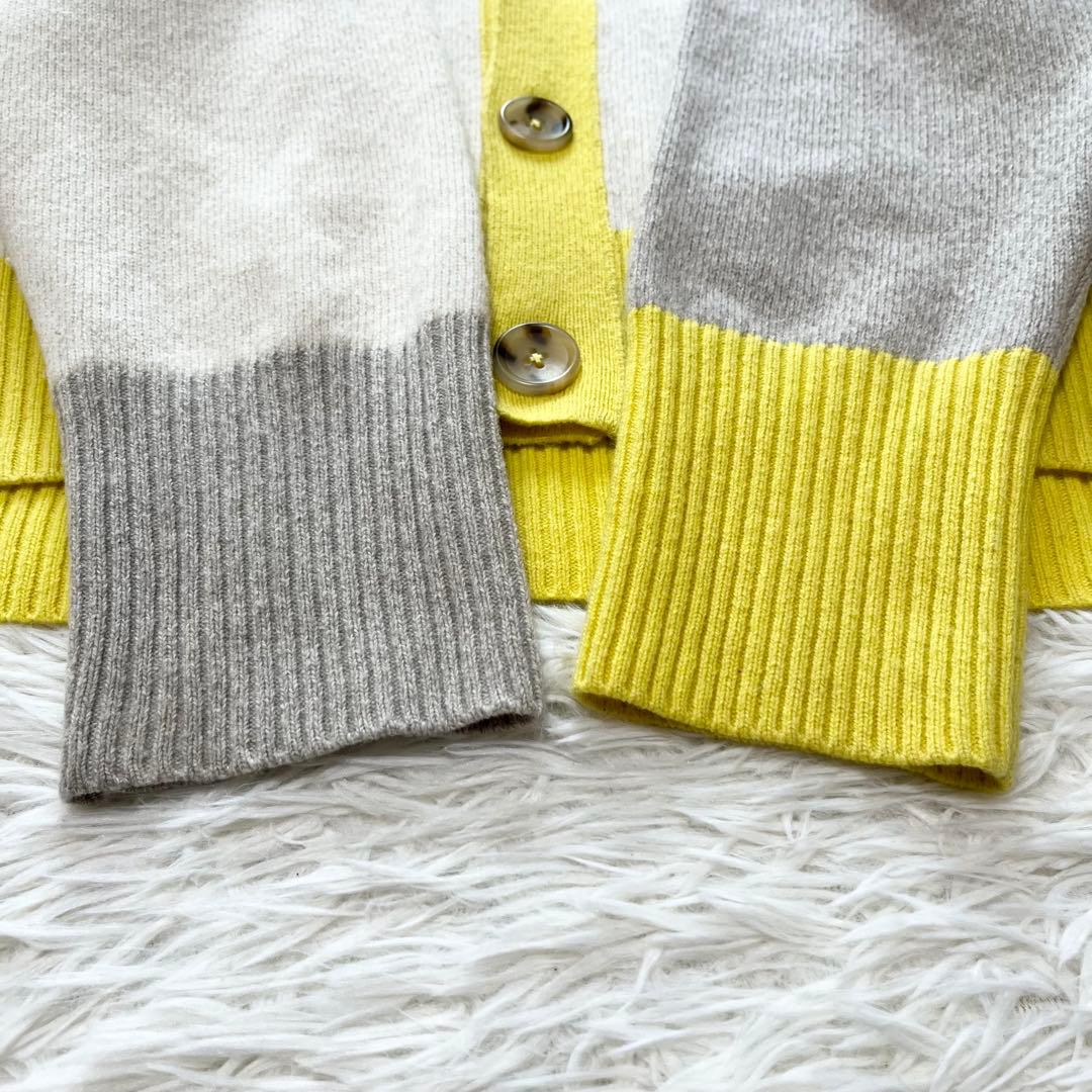24SS✨️マカフィー ラム9G Vネックカーディガン イエロー - メルカリ