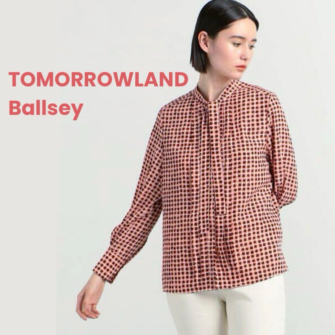 美品】トゥモローランドBallseyボールジィボウタイブラウスピンクM