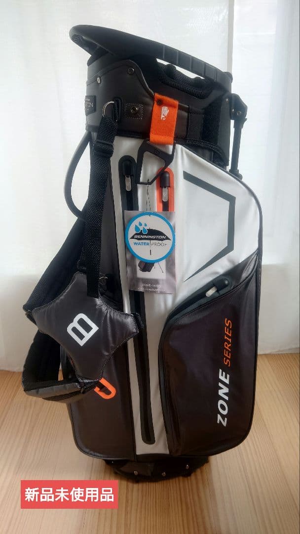 BENNINGTON ZONE ゴルフ・キャディバッグ グレー/オレンジ14分割