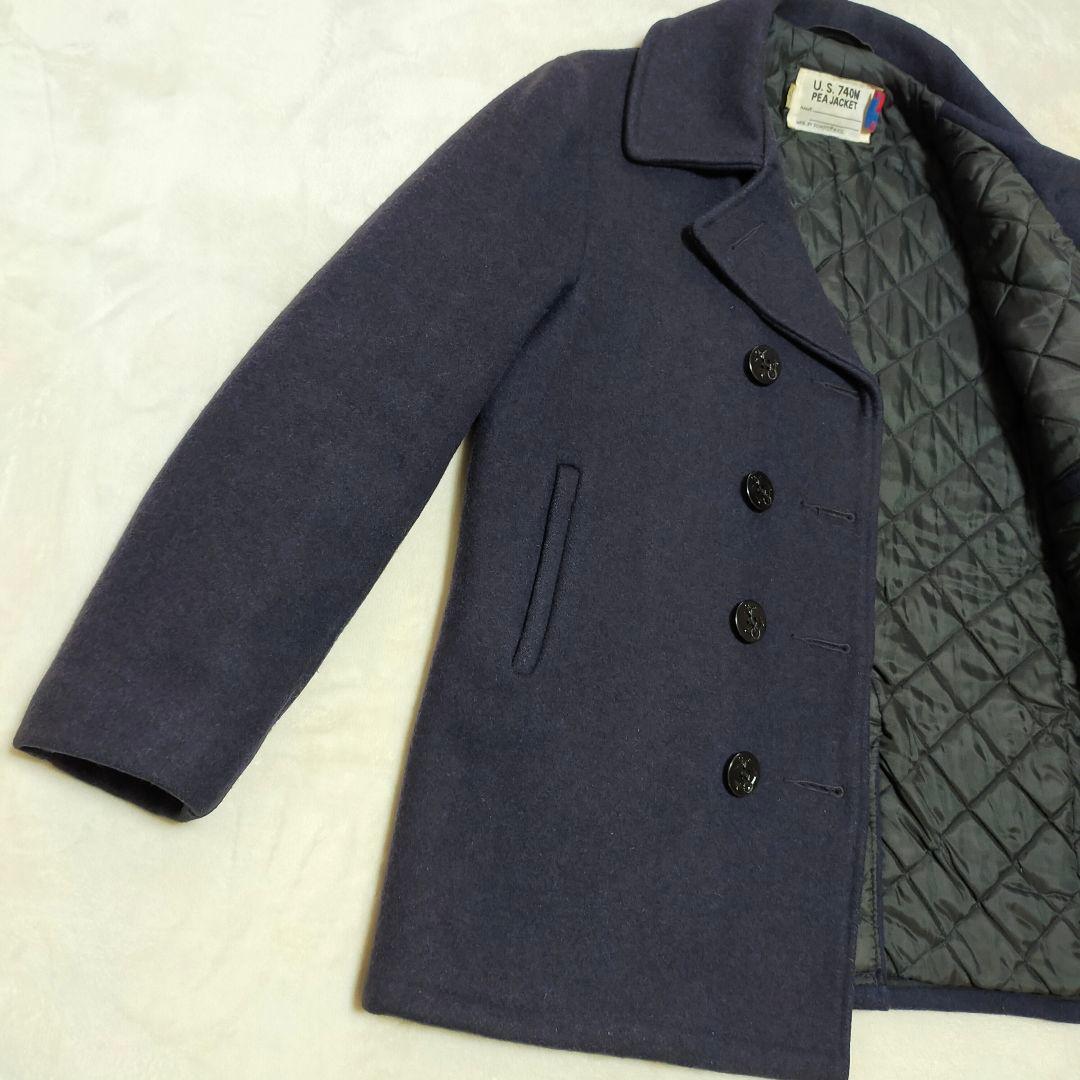 USA製　SCHOTT　U.S.740N　42サイズ　ネイビーグレー　ピーコート