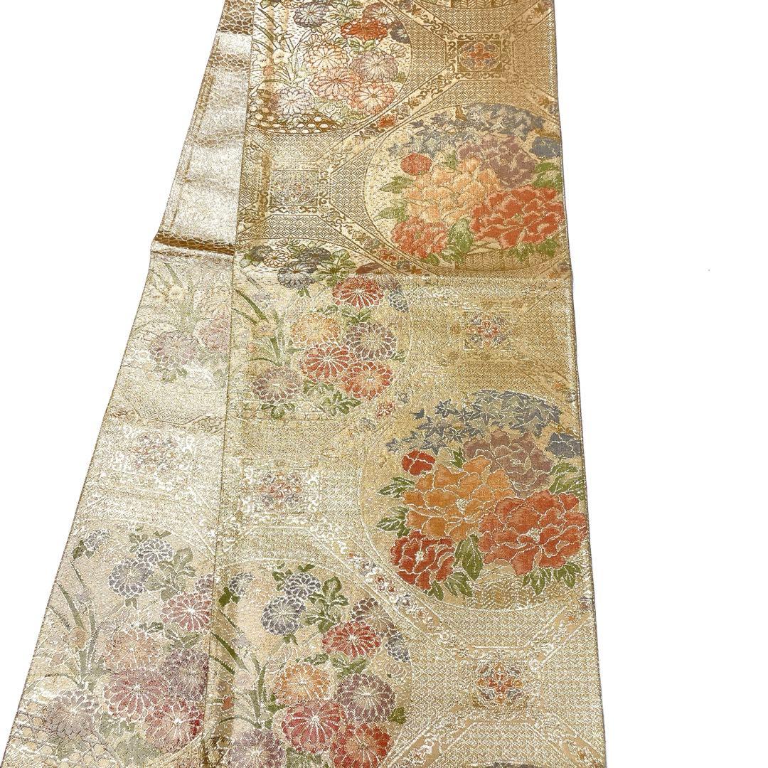 A1846 ○高級 正絹 天啓秀逸文 九百佐賀錦 六通 袋帯 - メルカリ