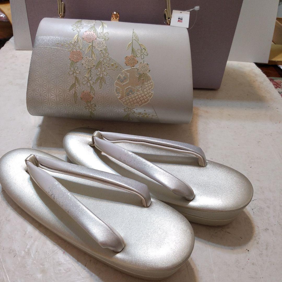 和装草履 バッグセット 留袖訪問着振袖に一輪館 新品未使用 Lサイズ ZB 93 草履 バッグ セット 和装 着物 女性 振袖用 フリー| きもの館 創美苑