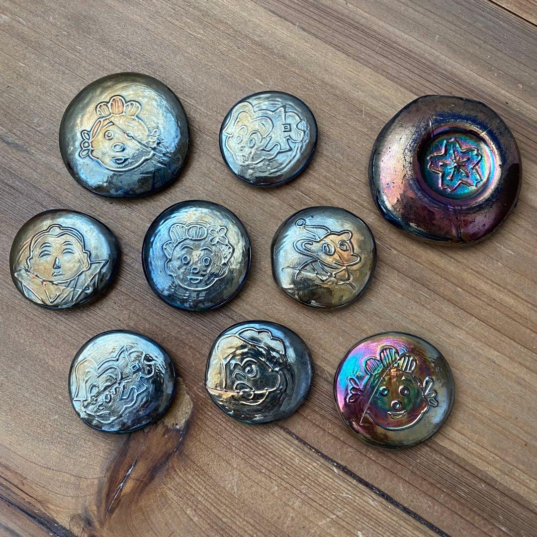 明治　大正　戦前　おはじき　サザエさん　フクスケ　他　石蹴り　ラスター　ガラス iwafu - Anime 55th Anniversary Special Project 