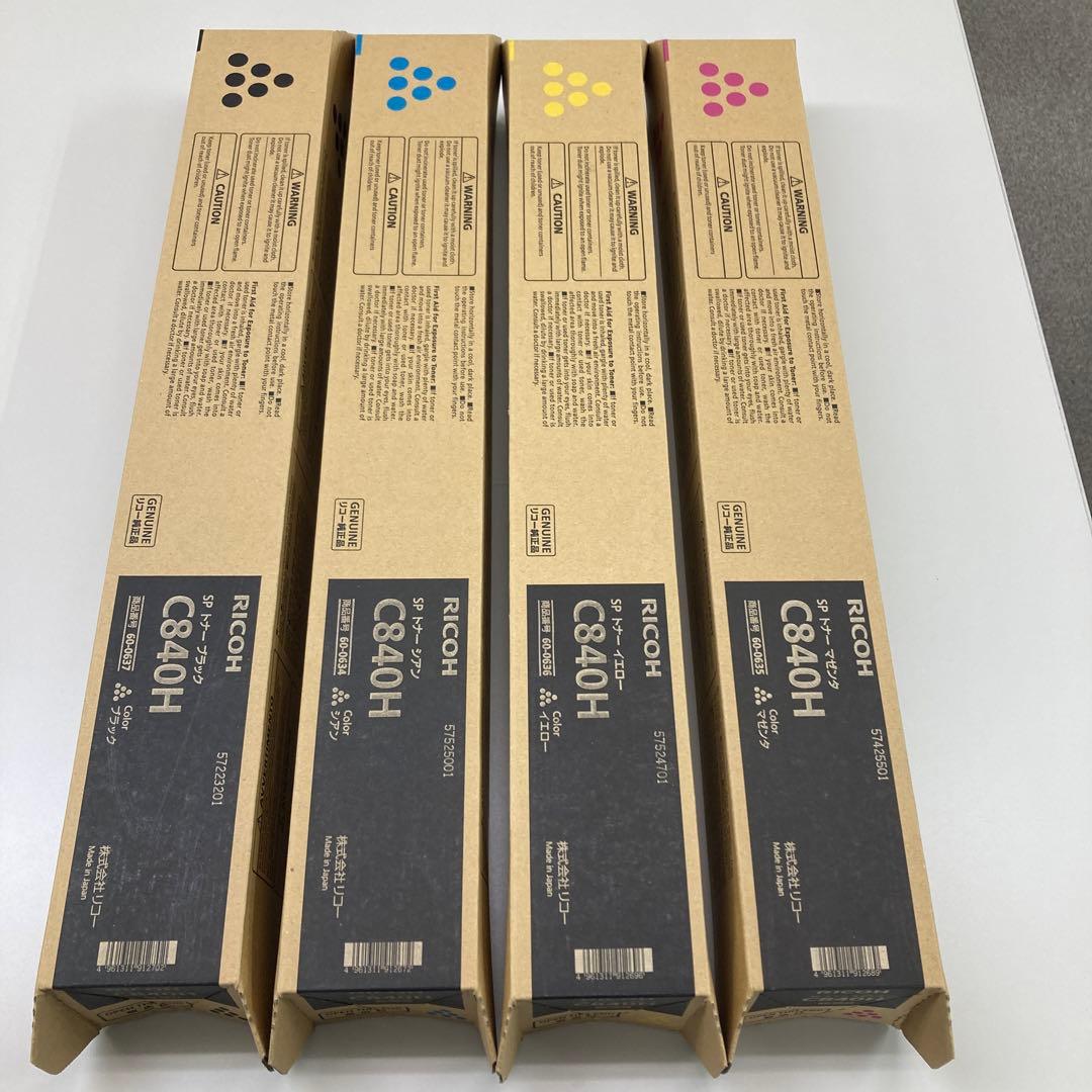 RICOH C840H 純正トナーカートリッジ 4本セット リコー（RICOH） C840S 4色セット 純正品 （C840Hと同等品 C840Hより大