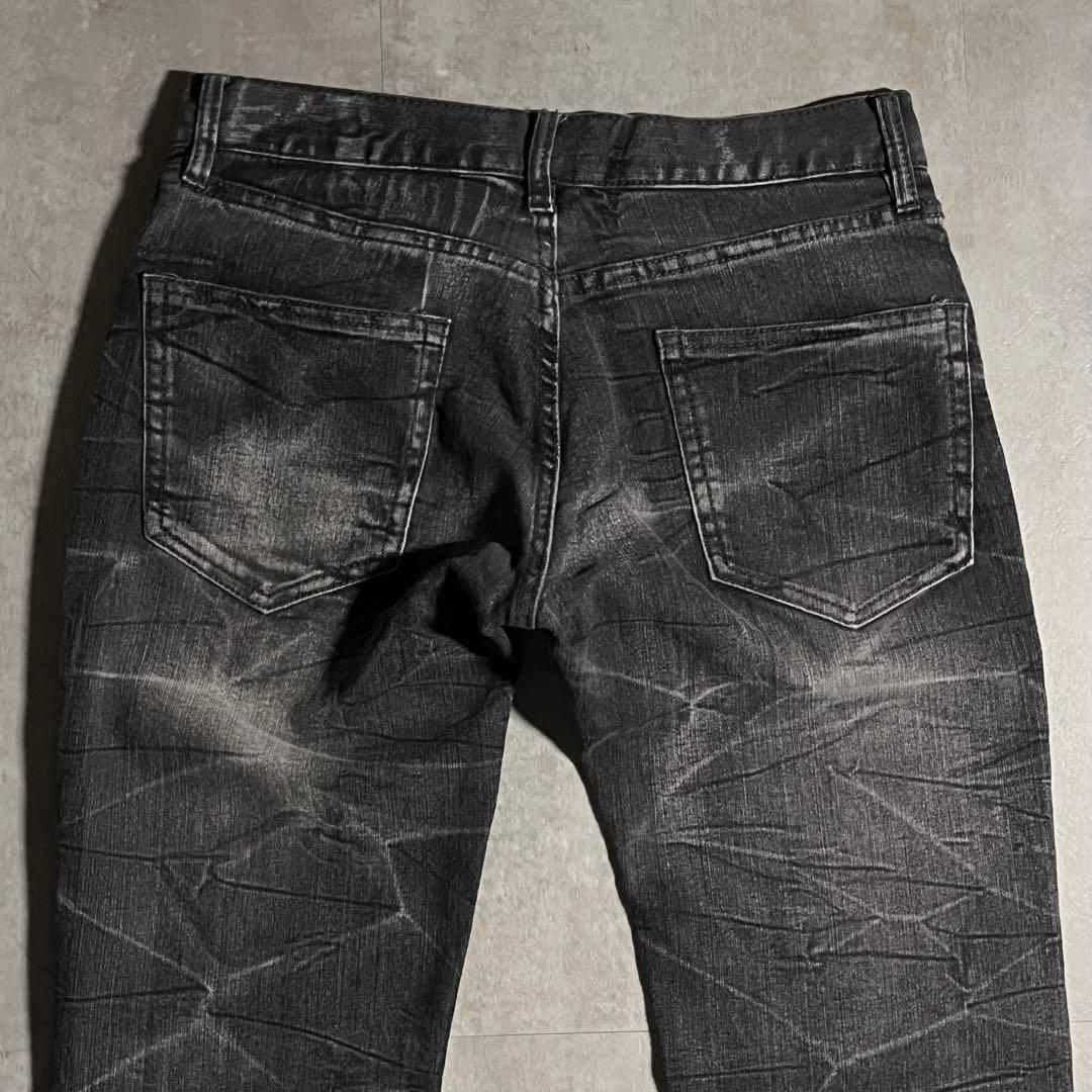 00s archive デニムパンツ Y2K opium 平成 鬼ヒゲ フェード - メルカリ