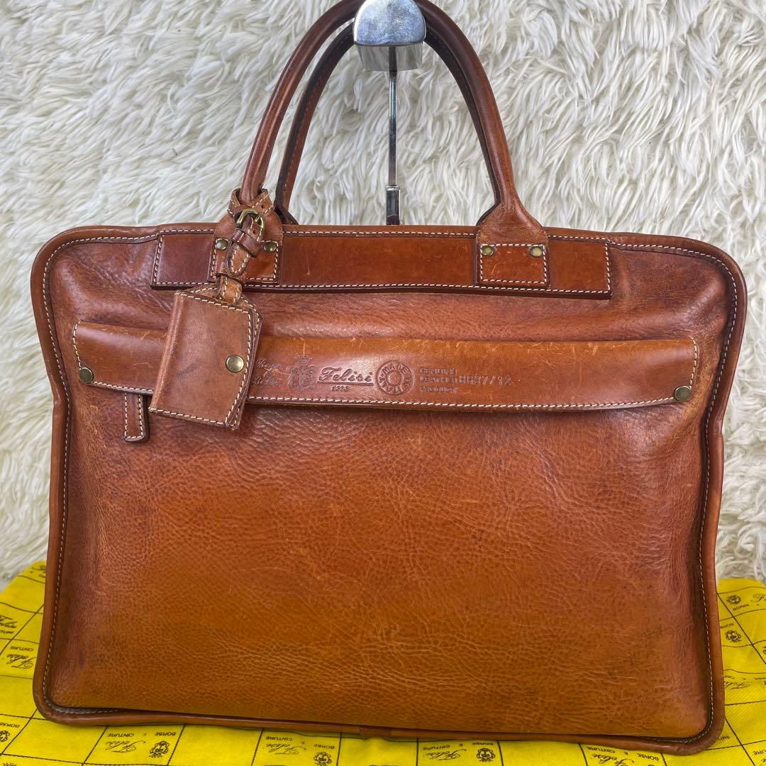 Felisiフェリージ オールレザー ビジネスバック ブリーフケース A4 本