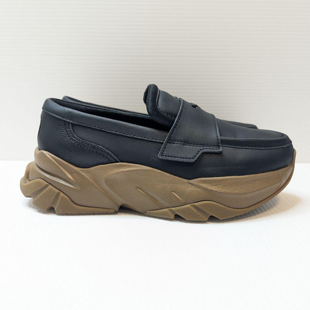 未使用に近い PUMA プーマ ローファー 23.5cm ブラック 厚底