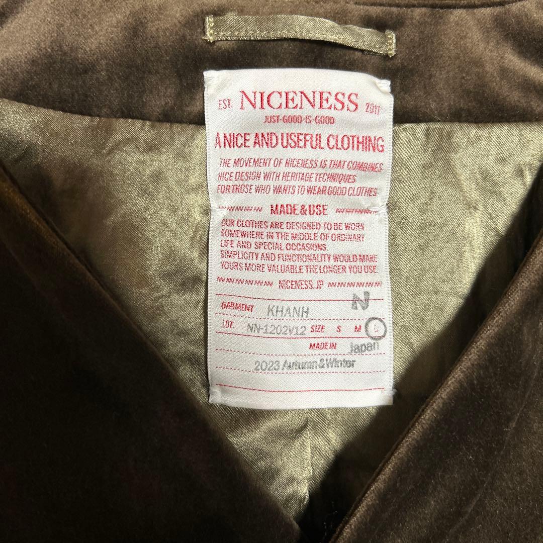 NICENESS KHANH ベロアベスト ベルベット L ブラウン - メルカリ