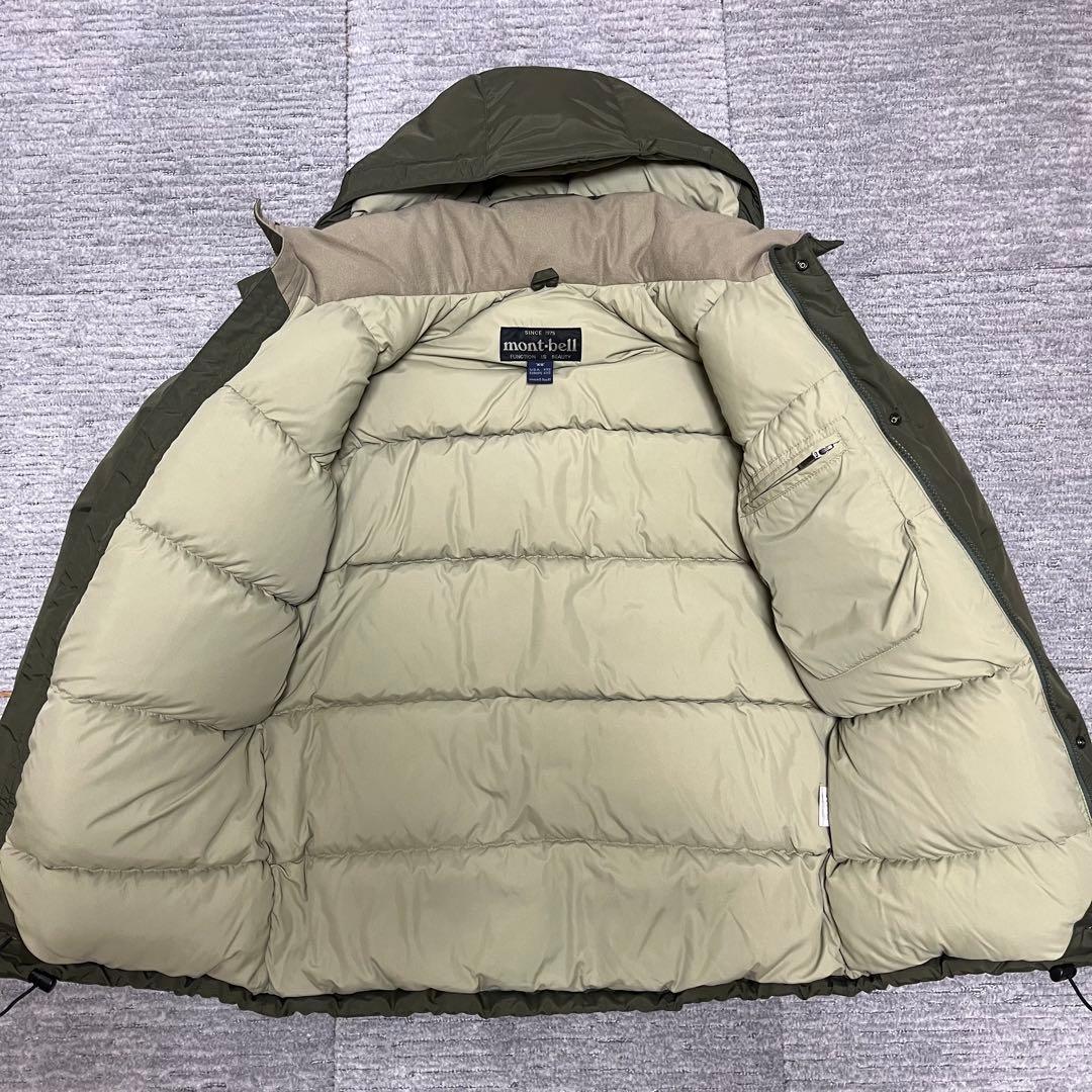 美品 希少レア モンベル ローガンダウンパーカ カーキ XSサイズ 旧