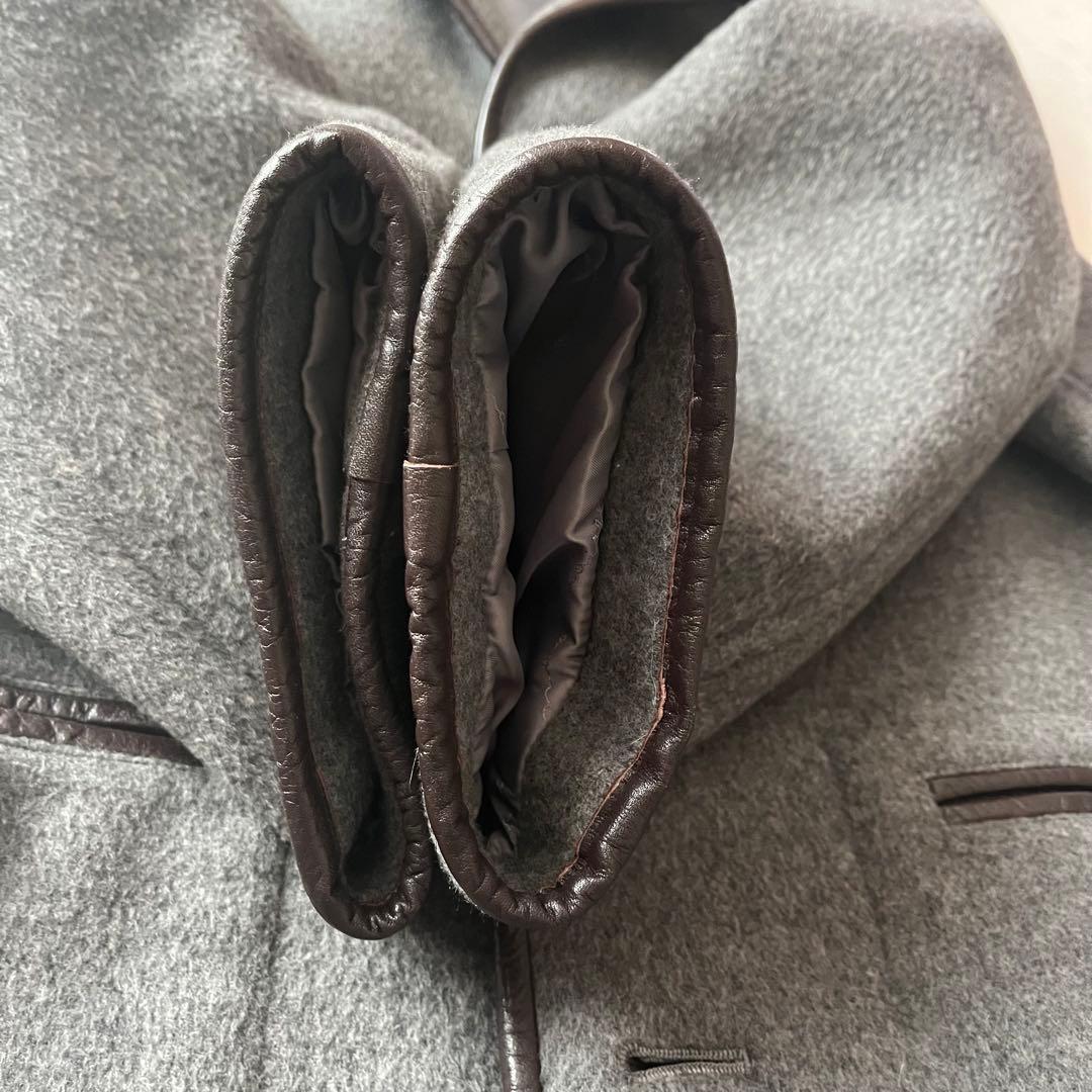 マドモアゼルノンノン ウールコートジャケット くるみボタン グレー