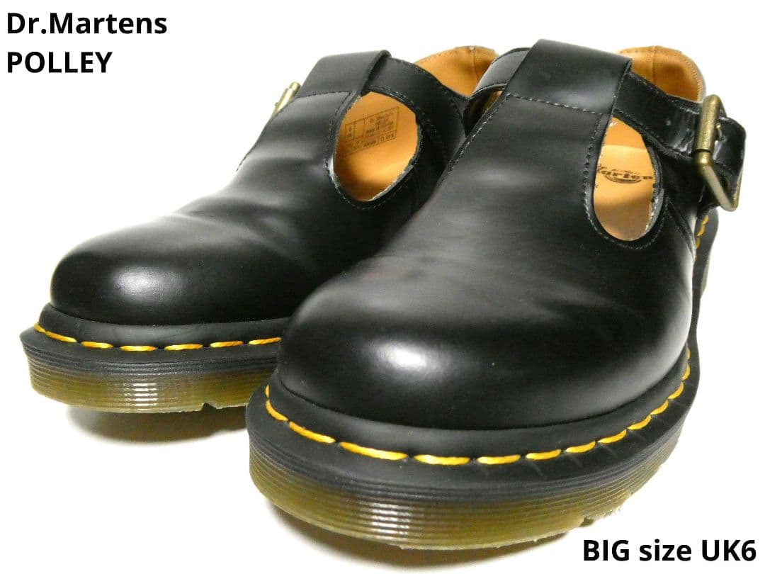 最大サイズUK6！極上美品！ドクターマーチンPOLLEYTバーストラップ