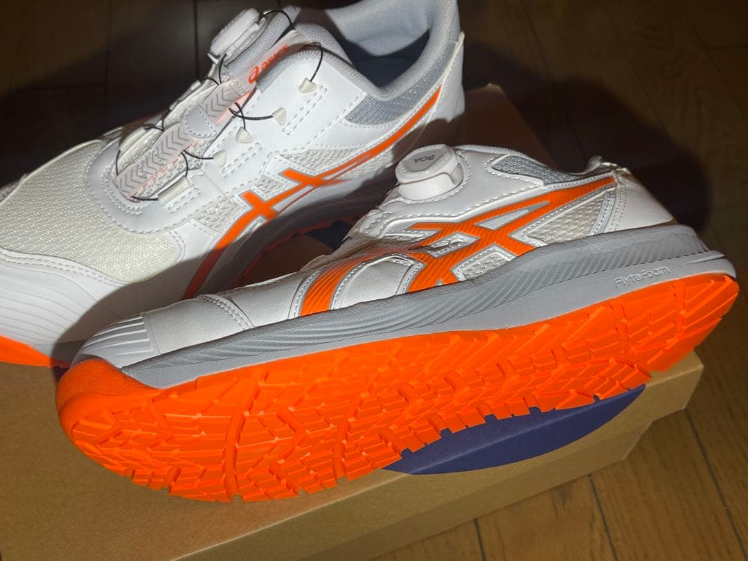 ASICS WINJOB CP219 BOA 26.5cm ホワイト/オレンジ