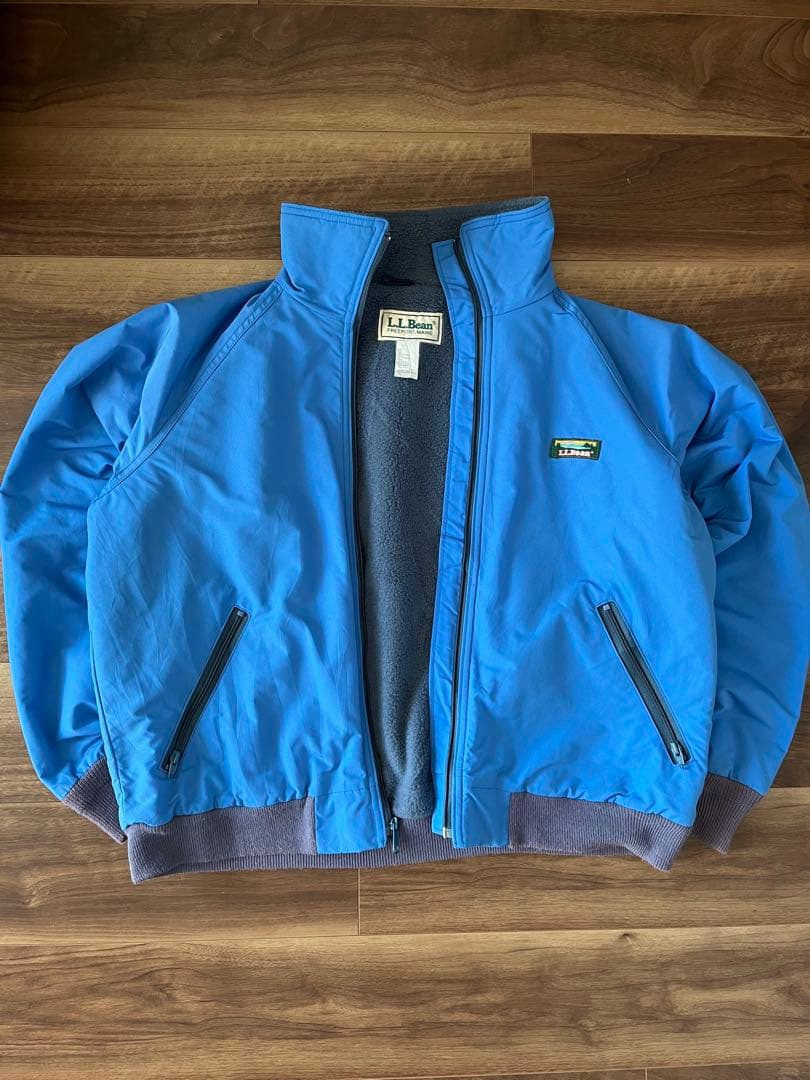 80s L.L.Bean ウォームアップジャケット USA製 青 Ｌ
