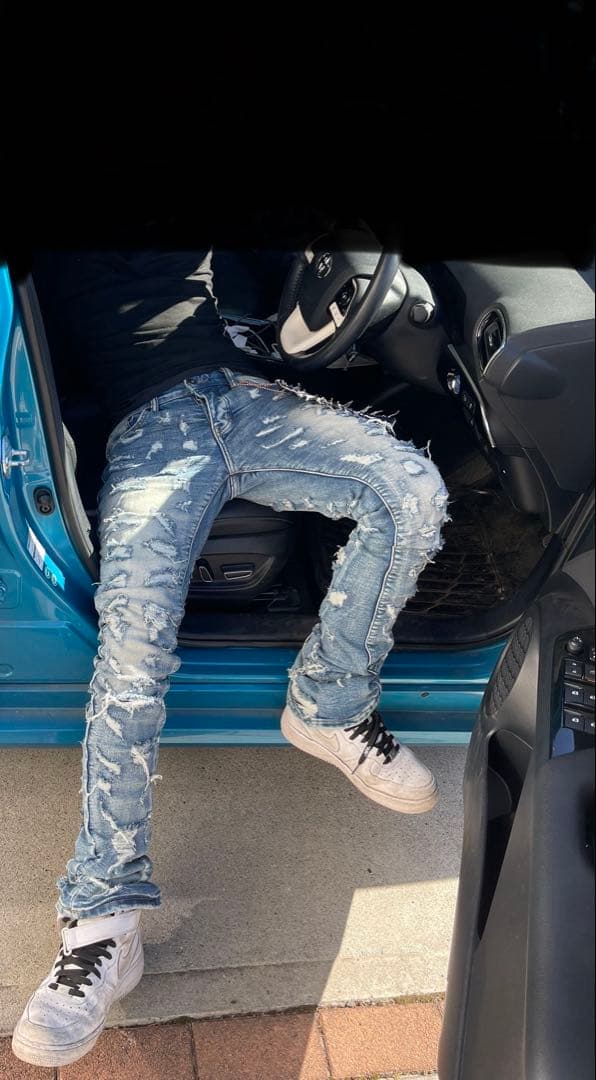 VALABASAS】リップタイドスタックドジーンズ タグ付き - パンツ本当に