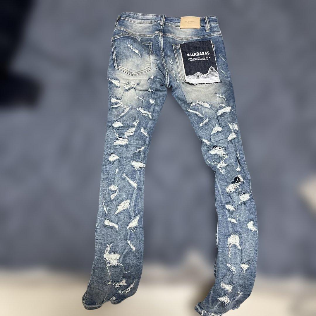 VALABASAS】リップタイドスタックドジーンズ タグ付き - パンツ本当に