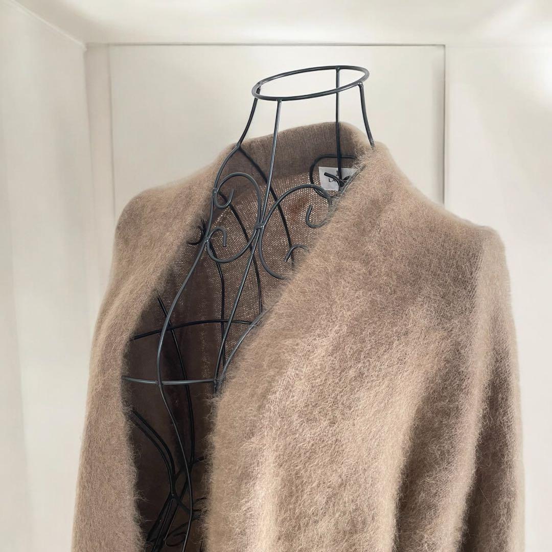 LANVINenBleu ランバン ラクーン100%ロングニットカーディガン38