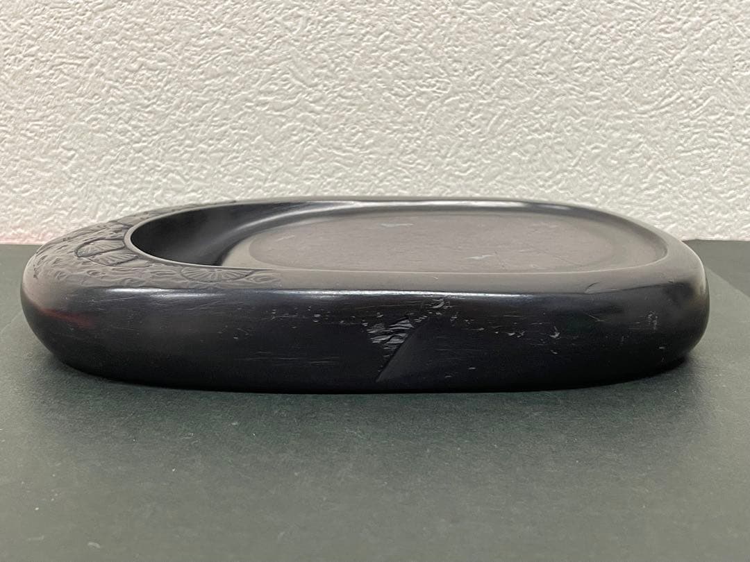 二代目 相馬羊堂作【最高級 紅渓石硯 21.5cm/1922g】共箱 相馬展夫