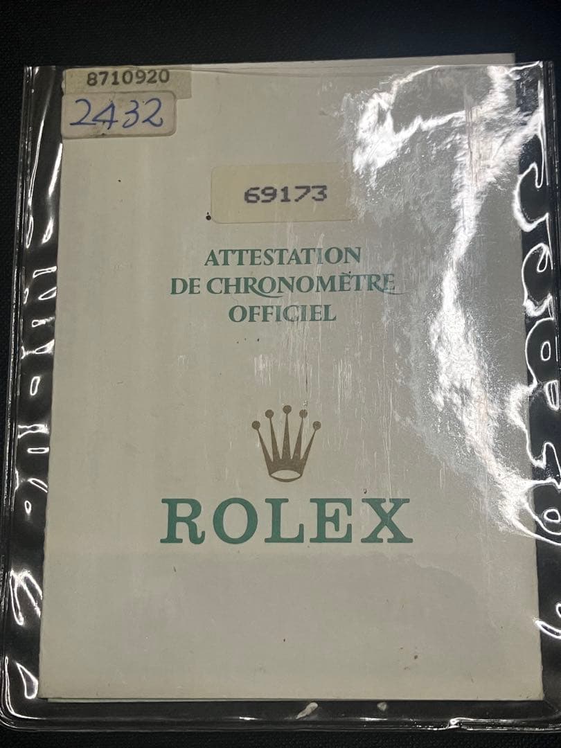 ROLEX デイトジャスト　69173 ギャランティ-保証書　1987／4発行 駅南やまご質店オンラインショップ / ロレックス 69173 デイトジャスト