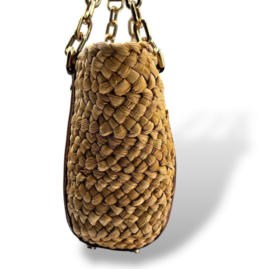 美品】マイケルコース カゴバッグ チェーン 金具 ガンチーニ 手提げ