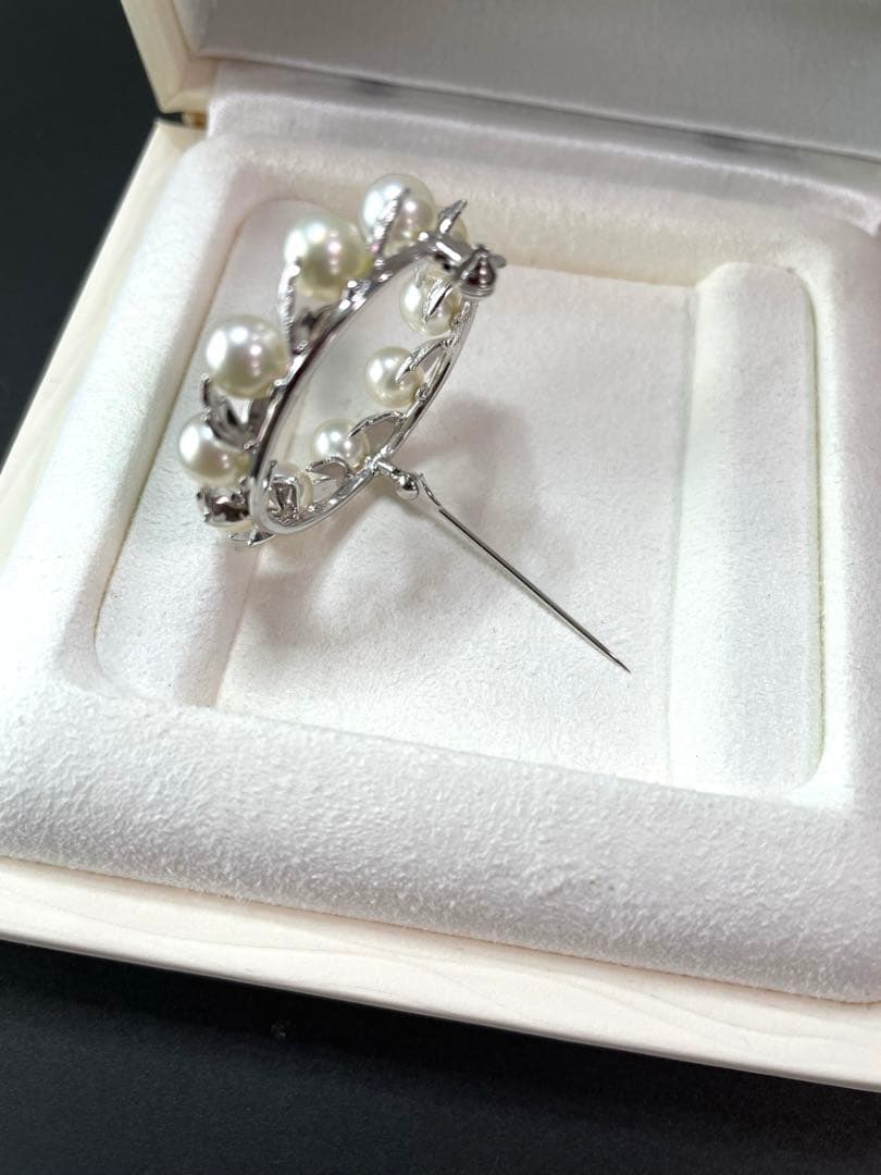 ミキモト ブローチ 葉彫り 入学式 卒業式 結婚式 刻印 ブランド 本体