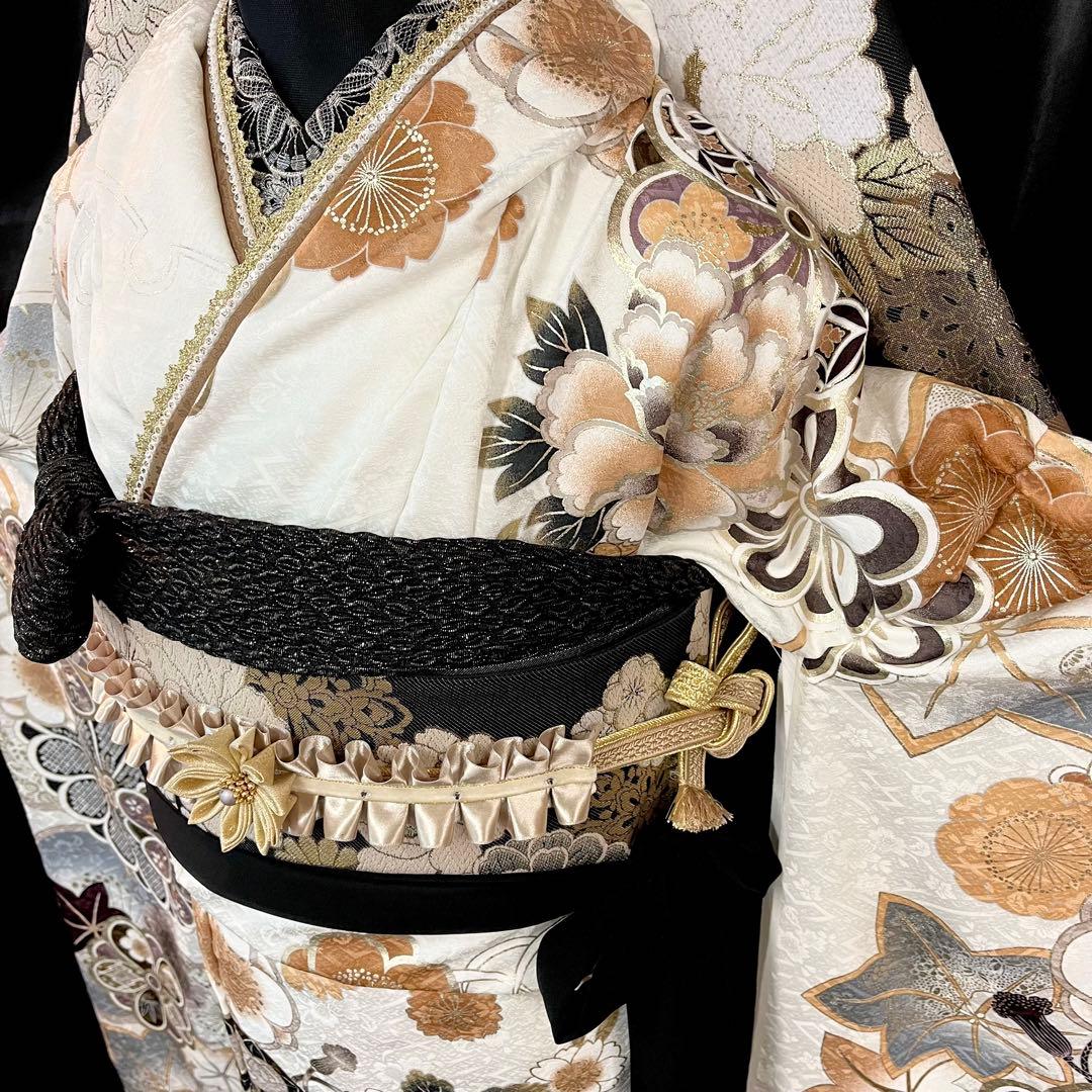 ◾️振袖フルセット□オーダー仕立て付き□新作□白地正絹□振袖一式