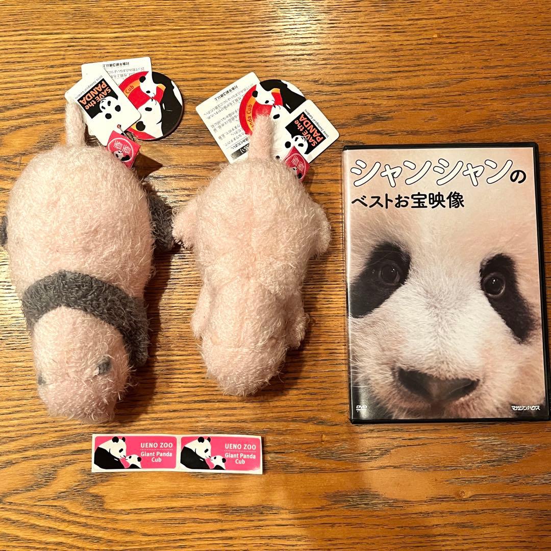 シャンシャン ぬいぐるみ「ほんとの大きさパンダの仔」 2体セット DVD