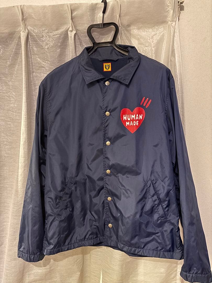 HUMAN MADE ネイビー ナイロンジャケット ハートロゴ - メルカリ