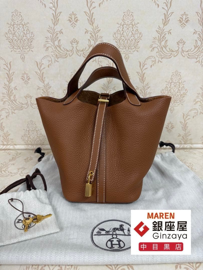 【美品】エルメス　ピコタンロックPM ゴールド/Gold金具　U刻印 HERMES - 【専用】エルメス ピコタンロックPMゴールド Gold金具 U刻印