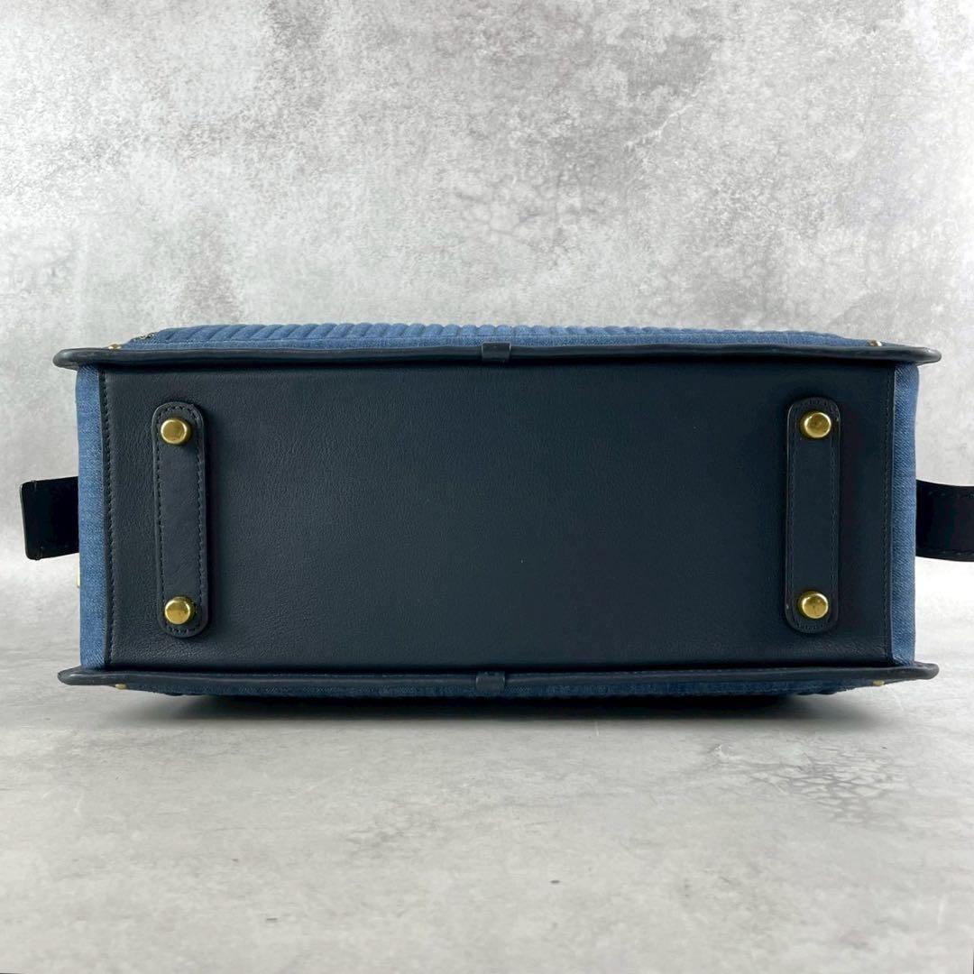 ✨稀少✨極美品✨コーチ ドリーマー ハンドバッグ 2way デニム×レザー 青