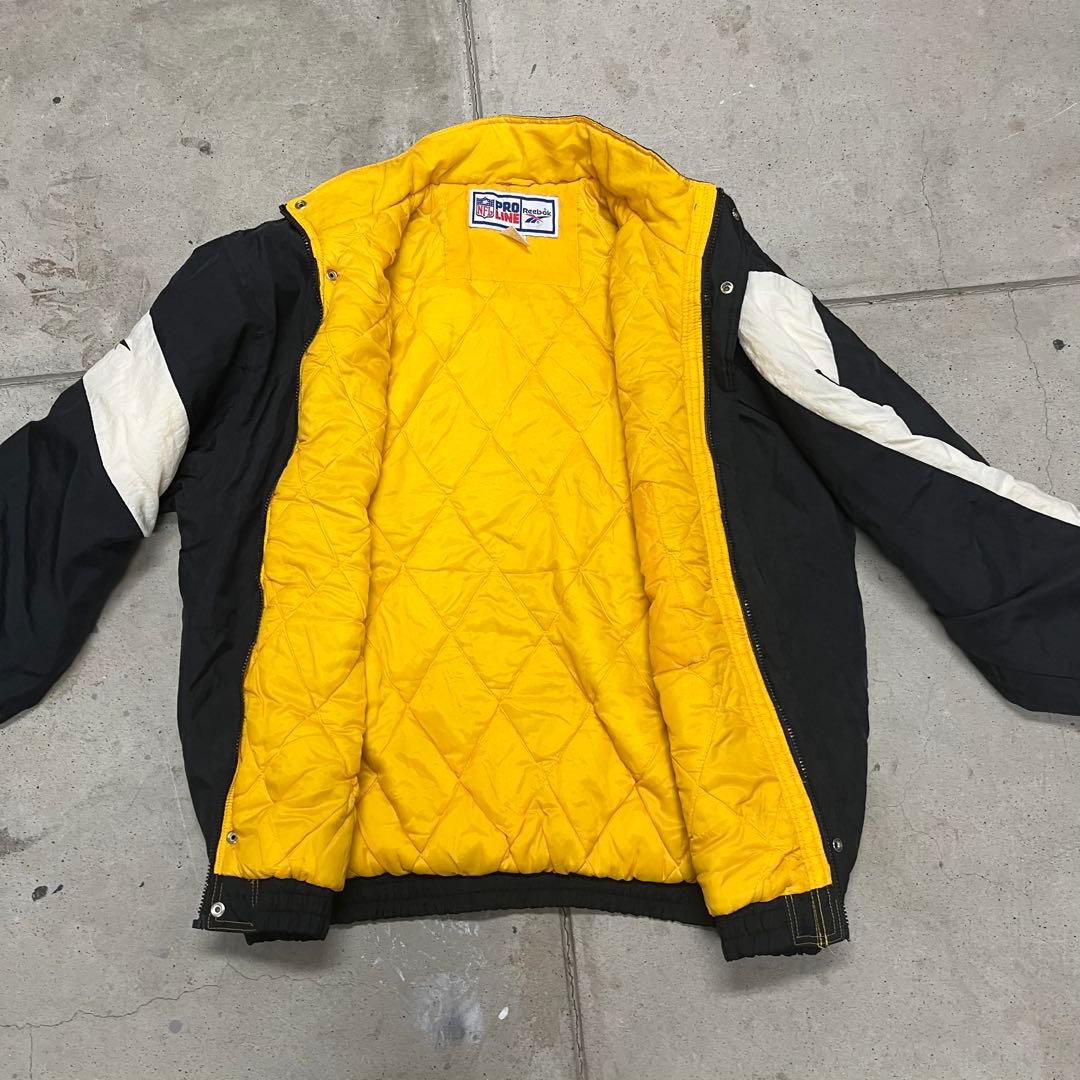 90s Reebok NFL Steelers ナイロンジャケット XL 刺繍 NFL XL 90s