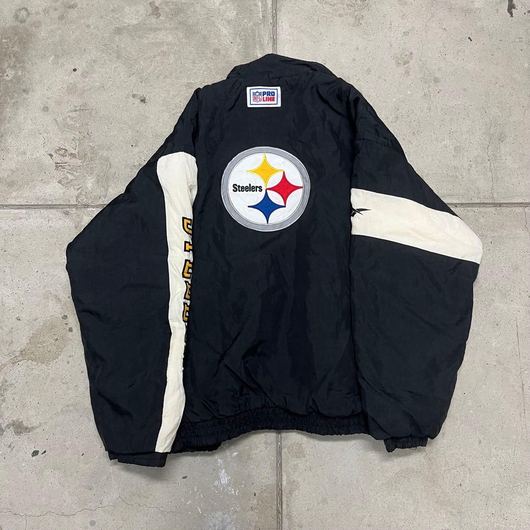 90s Reebok NFL Steelers ナイロンジャケット XL 刺繍 NFL XL 90s