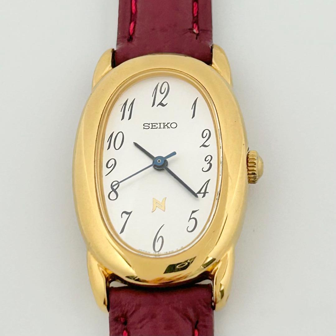 整備済 SEIKO NOIE オーバル 電池交換済 新品ベルト - メルカリ