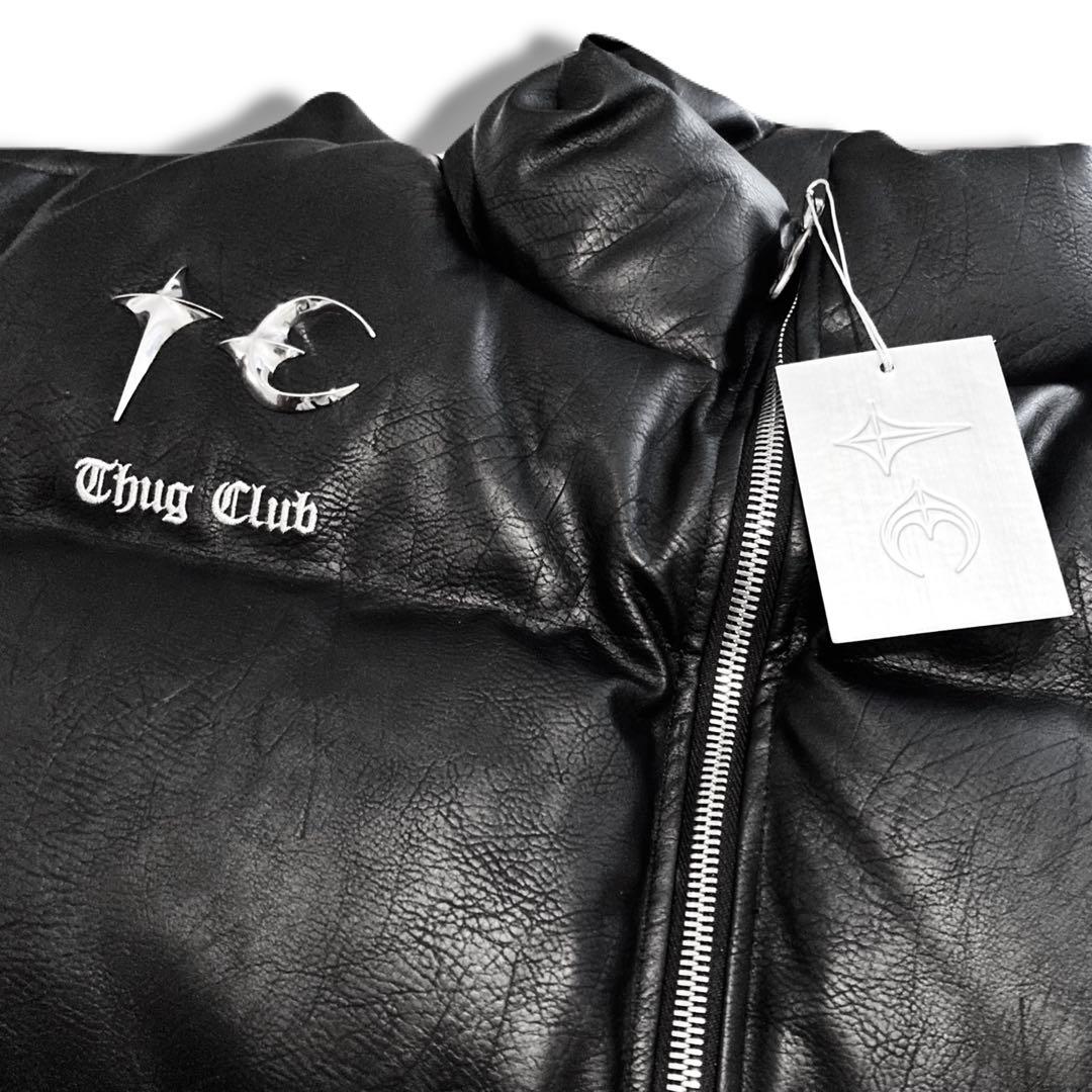 THUG CLUB TC Leather Puffer Jacket（3） - メルカリ