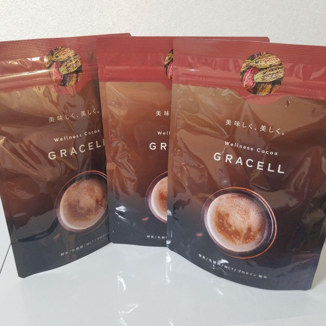 【buuu-chan】GRACELL ウェルネスココア 100g×3袋 グレイセル ココア 100g GRACELL ウェルネス ダイエット 3袋