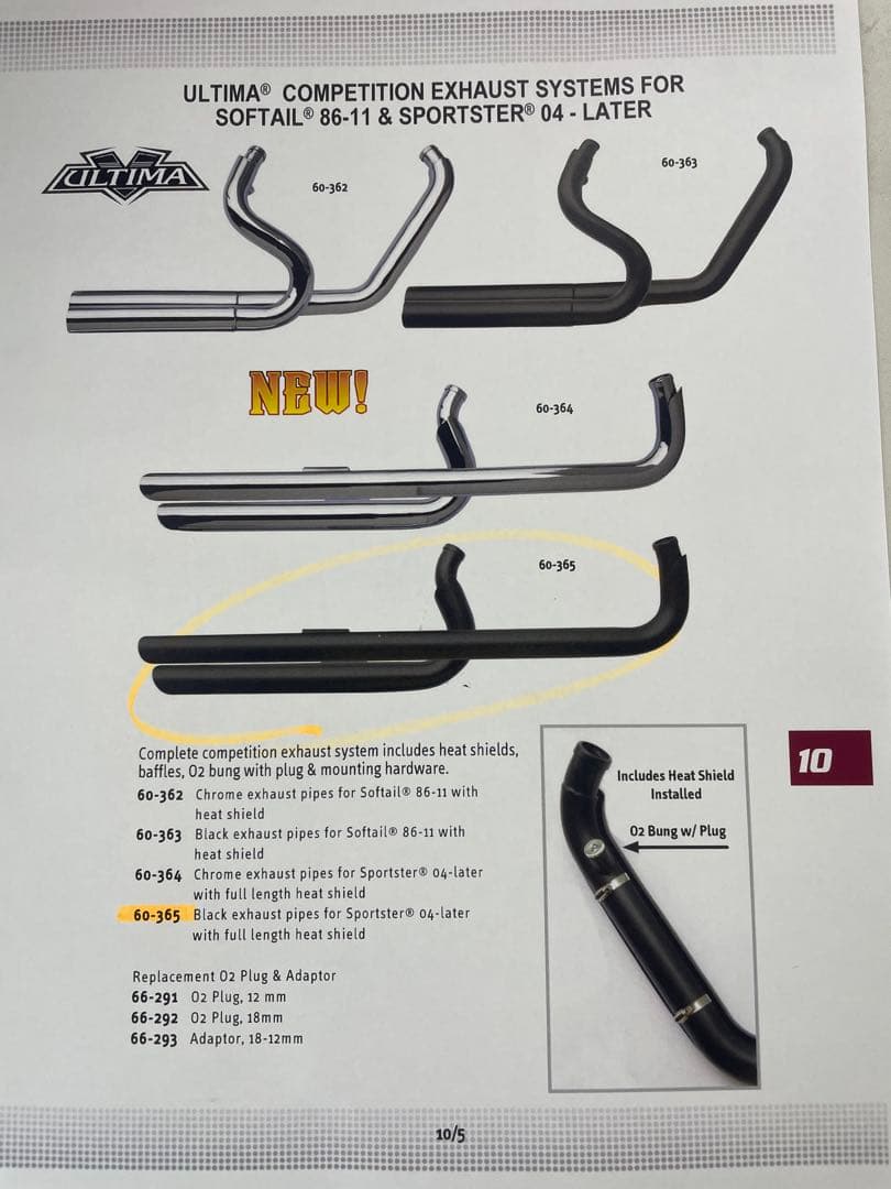 ハーレー スポーツスター XL マフラー エキゾーストシステム 絶版品 2004〜2006 XL スポーツスター ショットガンターンアウト・フル