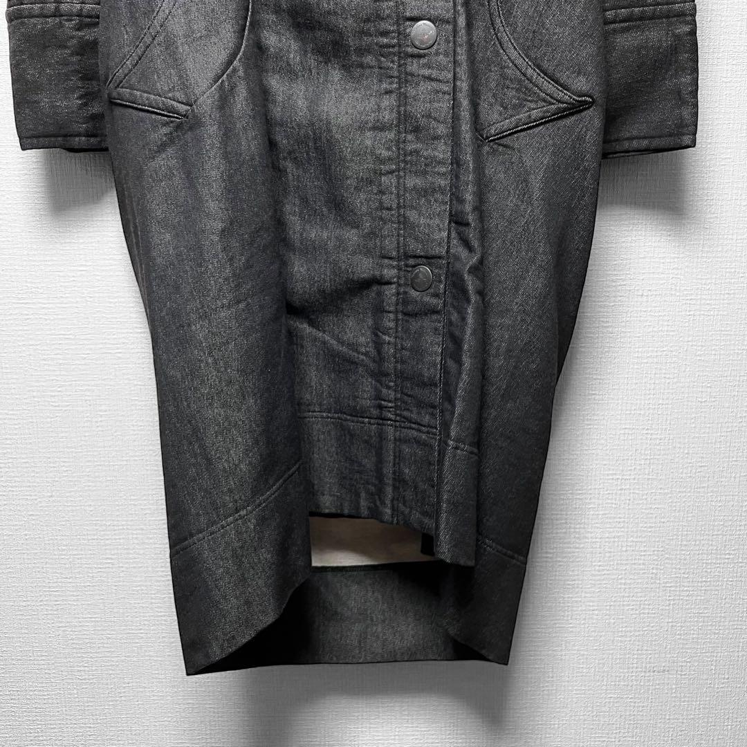 ヴィヴィアンウエストウッド ビッグフード デニム調コート 変形 ロング