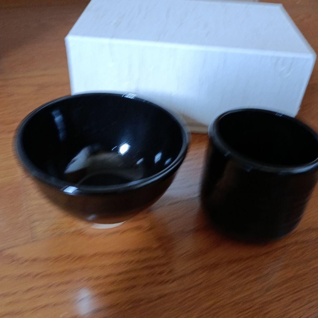 鈴木青児 黒釉茶碗 黒釉湯呑 - メルカリ