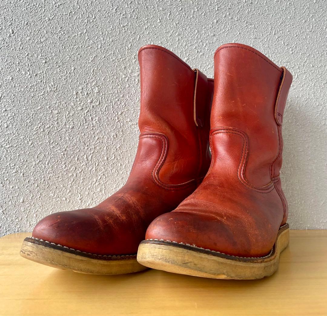 RED WING 90s Pecos ペコス 緑犬タグ 美品 廃盤 REDWING 866 緑犬タグ 91年製 ペコスブーツ pecos 赤茶