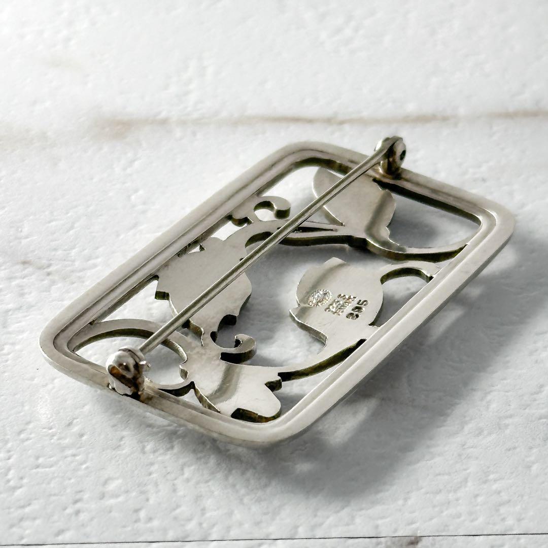 GEORG JENSEN 295 シルバー ブローチ フラワー 花 925s