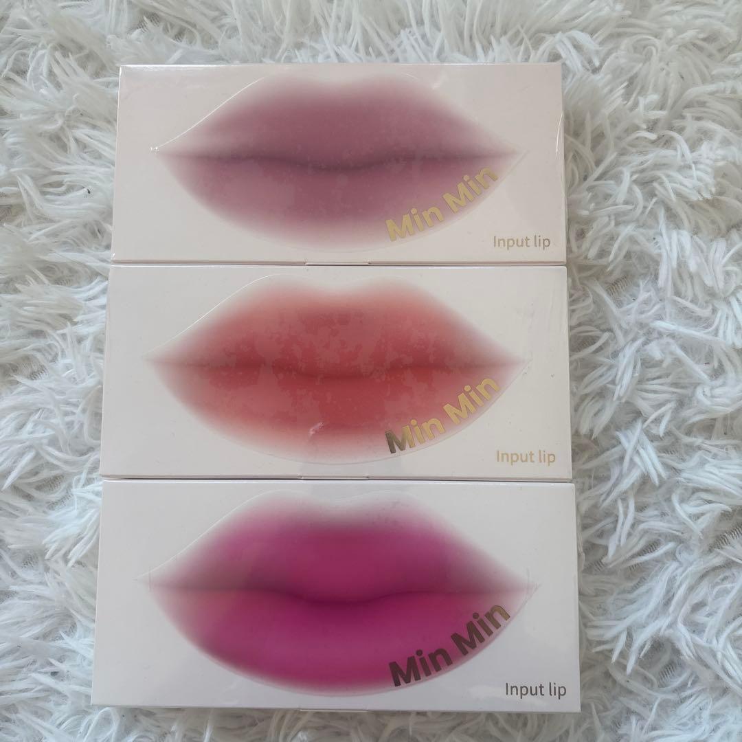 MinMin lip3色セット エティモ ムラサキ クッショングリップ付きかぎ針セット
